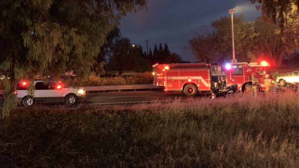 Four occupants were taken to hospitals after a crash involving five vehicles Tuesday, September 28, 2021, on northbound Highway 99 at Twin Cities Road in Galt.