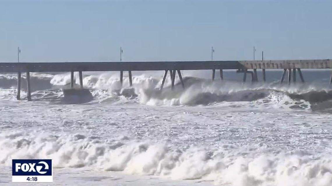 The U.S. Coast Guard has suspended the search for a man swept off rocks on a Pacifica, California, beach Tuesday by a wave.