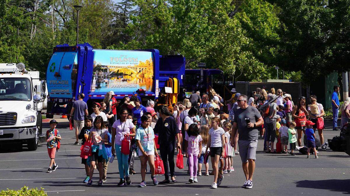 Children attend a Folsom City Works Day on May 18, 2022. The annual event will be held again on May 17, 2023, and see five schools and over 600 students in attendance.