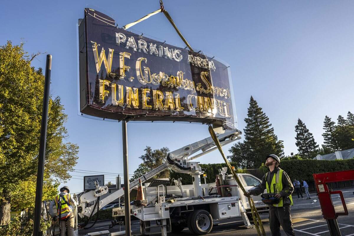 W.F. Gormley & Sons neon sign installed at new Sacramento location ...