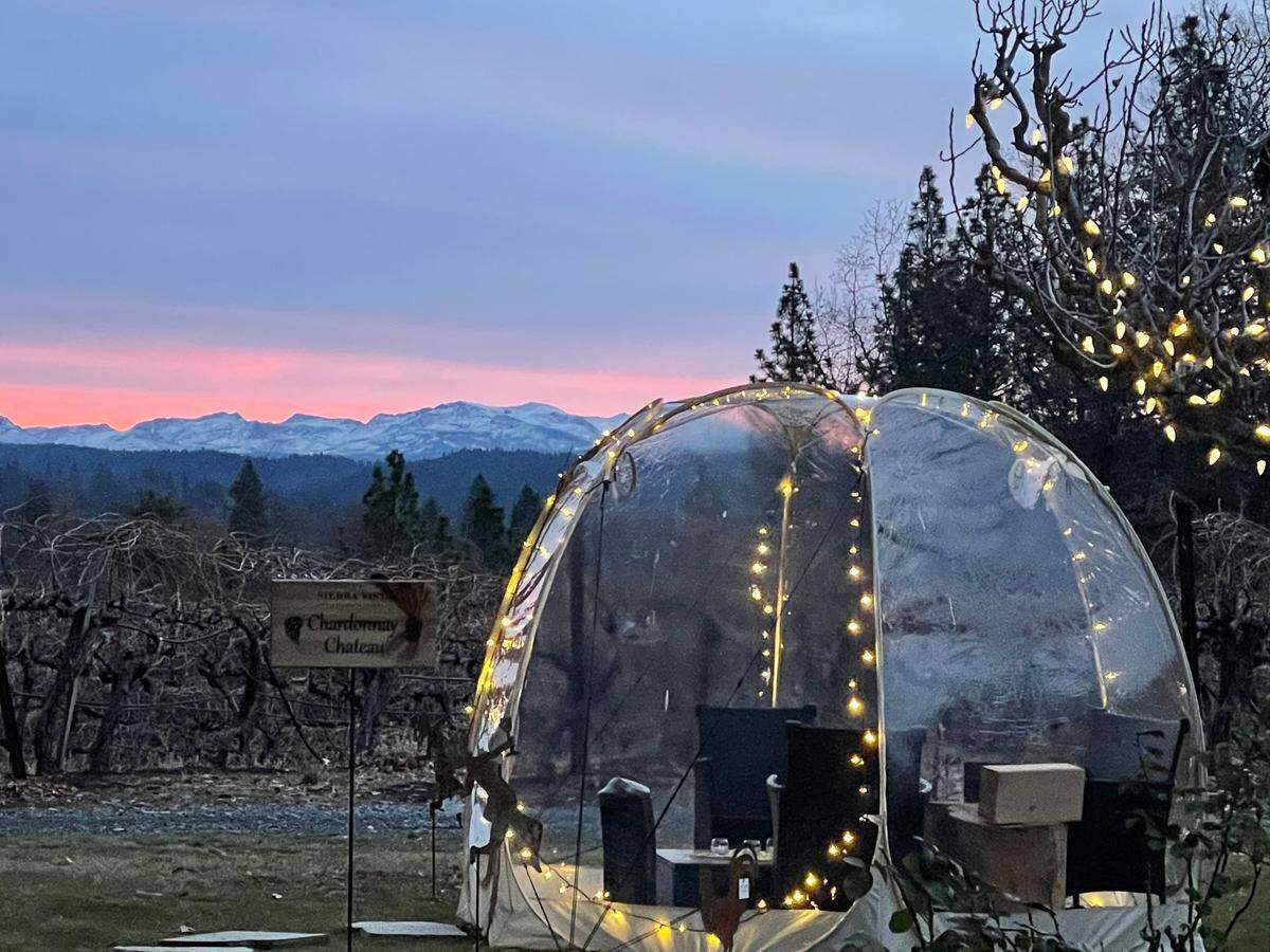 Sierra Vista Vineyrads & Winery in Placerville has a 69-acre property with pods available for reservation.