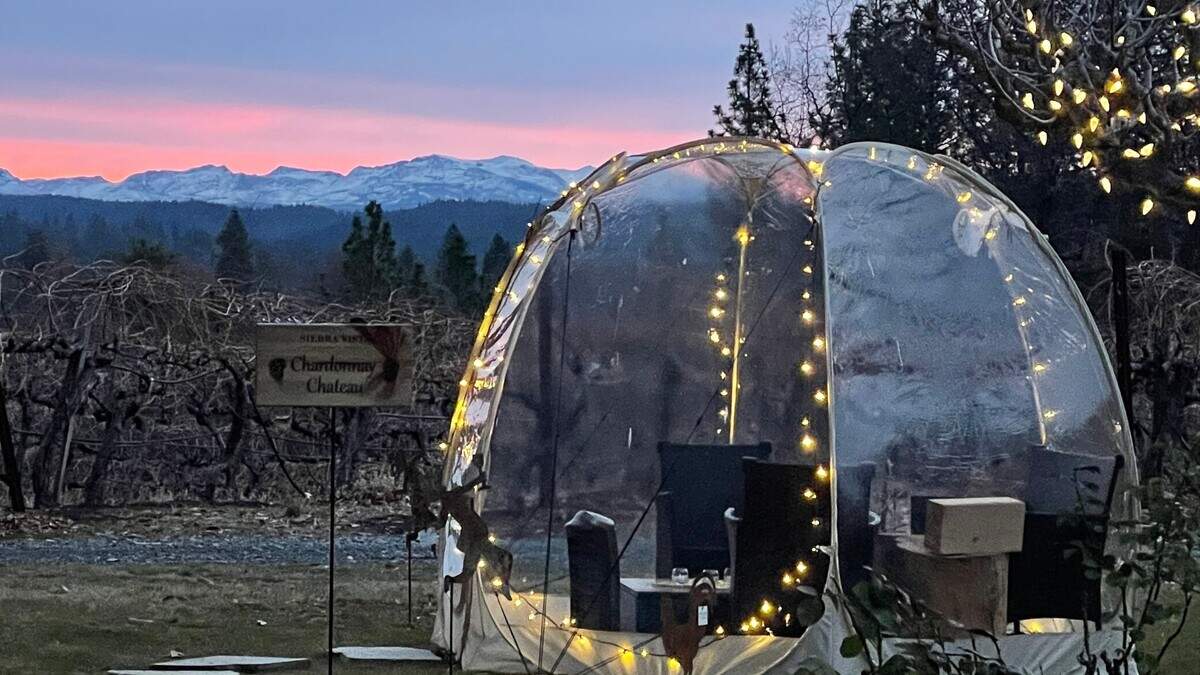 Sierra Vista Vineyrads & Winery in Placerville has a 69-acre property with pods available for reservation.