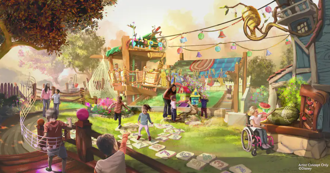 Rendering shows the newly reimagined Mickey’s Toowntown at Disneyland.