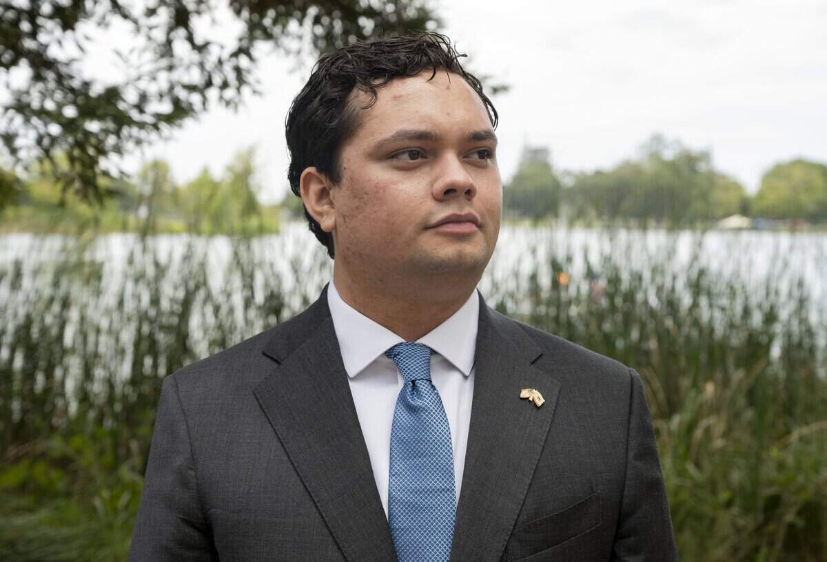 Zachariah Wooden, a Republican candidate who lost the primary election for California’s Congressional District 7 seat, poses for a portrait in Woodbridge on Thursday, July 2, 2026.