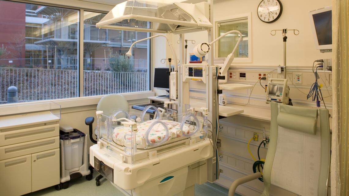 Seven of the 12 new rooms in Kaiser Roseville’s neonatal intensive care unit are private, said Dr. Thomas Lai, head of neonatology at the hospital, but sliding doors allow nurses and other care providers to move directy between rooms to care for patients.