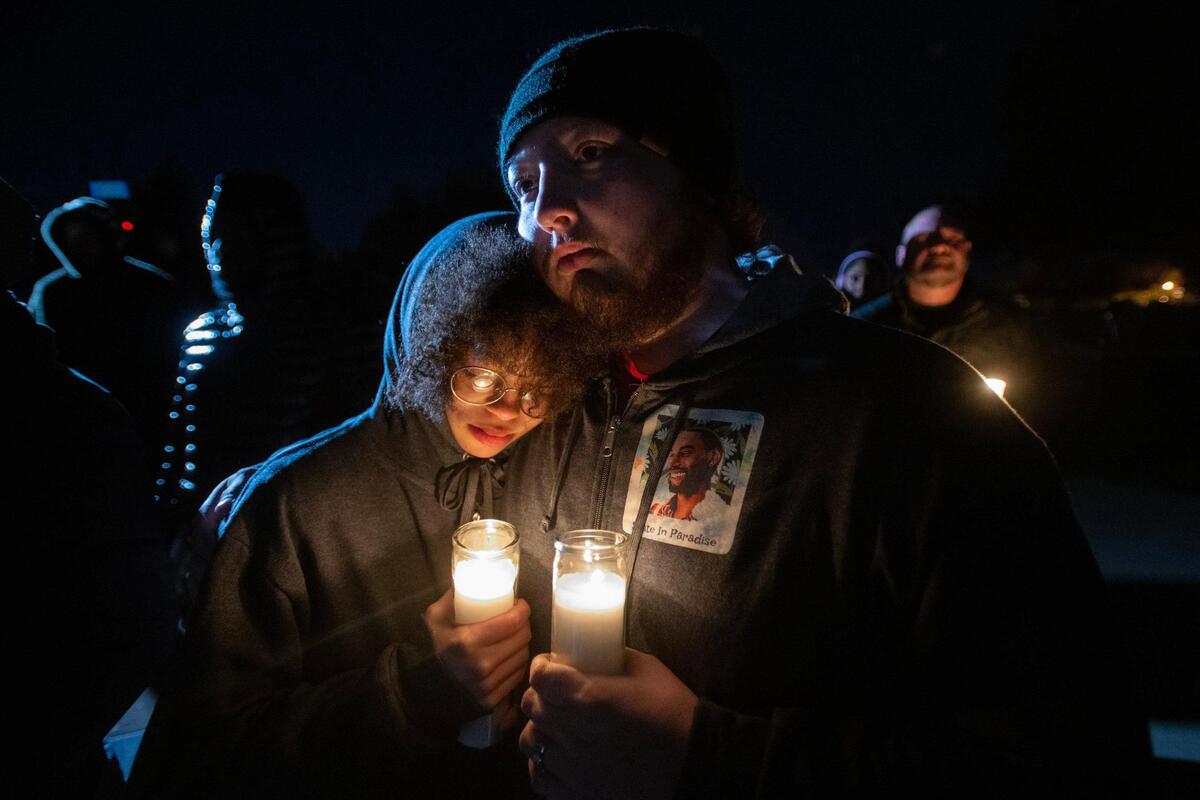 Candlelight illuminates a photo of Tyre Nichols during a 2023 vigil for family and friends at Regency Skate Park in Sacramento, where Nichols used to skateboard. Nichols, who moved to Tennesse in 2020, was fatally beaten by Memphis police weeks before.