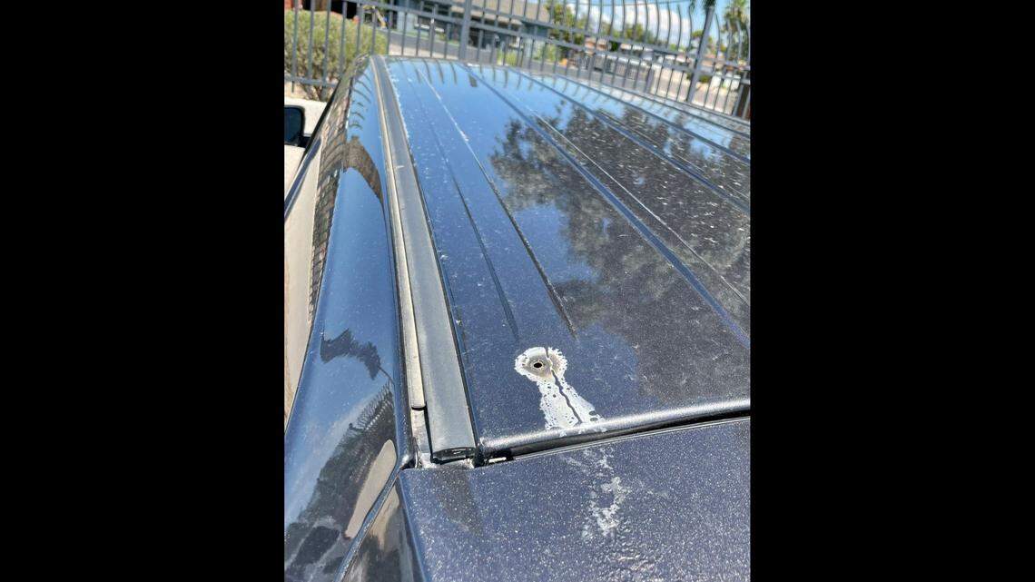 Three detectives escaped injury when lightning hit their SUV, but the vehicle’s electrical system is shot, Arizona officials say.