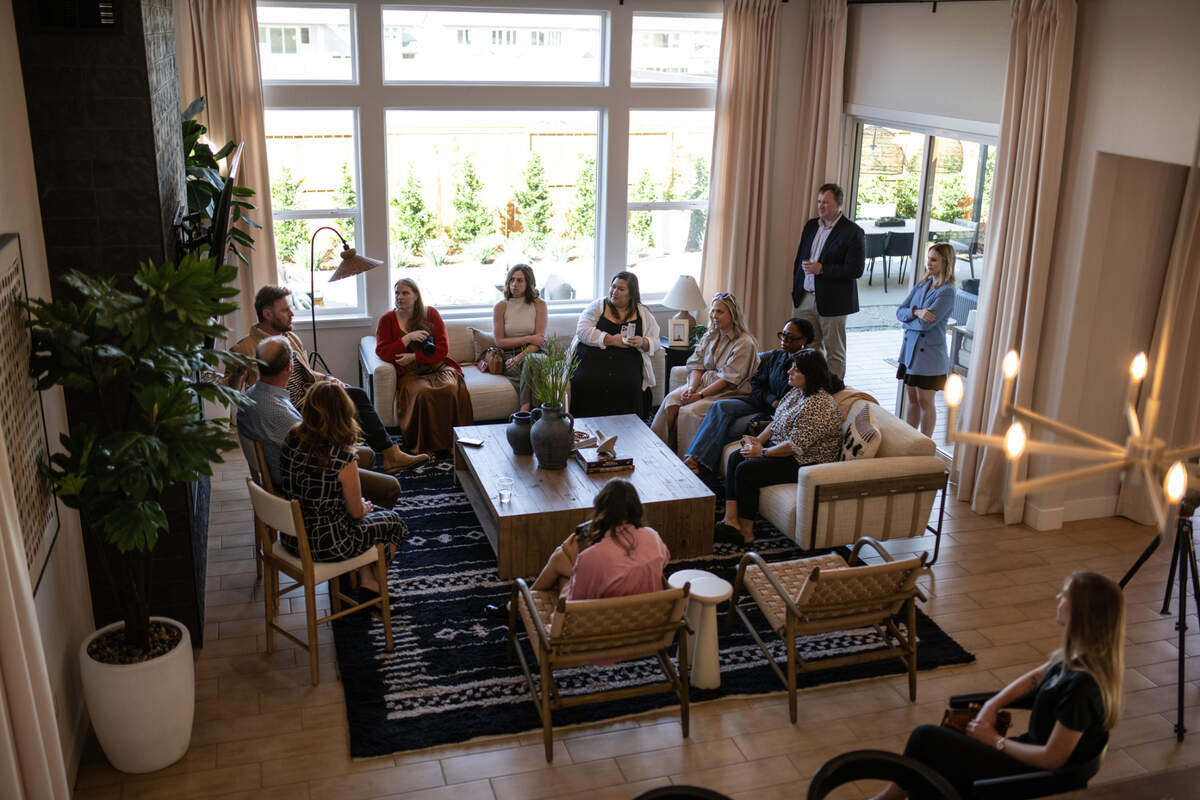 TV personality Bobby Berk helps kick off the opening of the Mountaingate homes.
