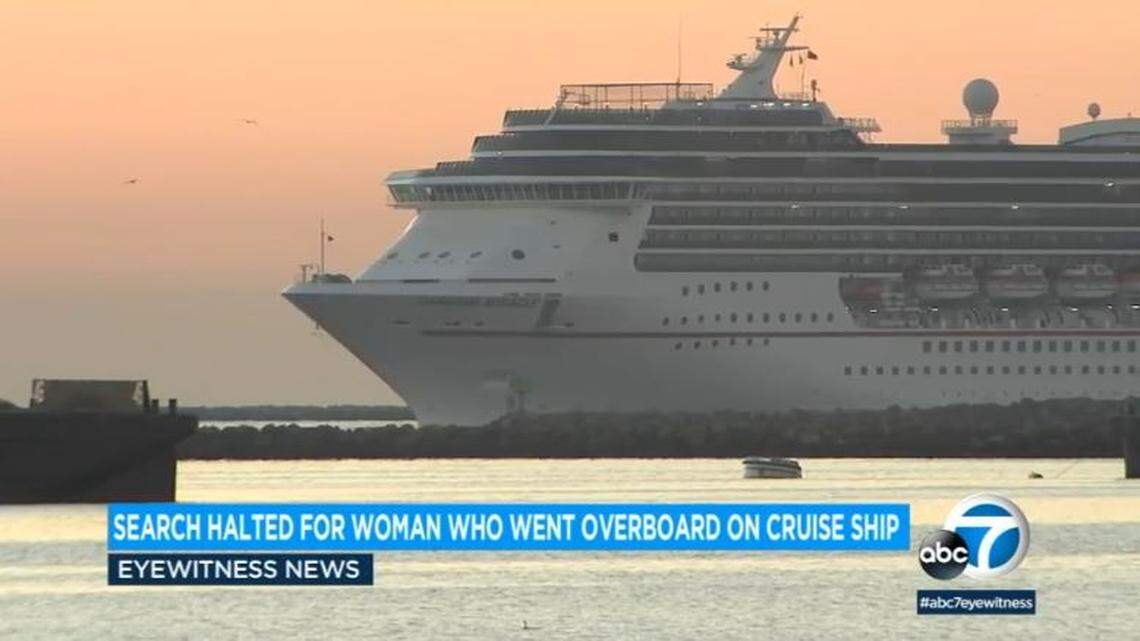 The U.S. Coast Guard has suspended the search for a woman who went overboard on the Carnival Miracle cruise ship on a trip from California to Mexico.