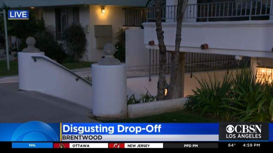A DoorDash delivery driver has been fired after being caught on security cameras using the lobby of a Brentwood, California, apartment building as a toilet.