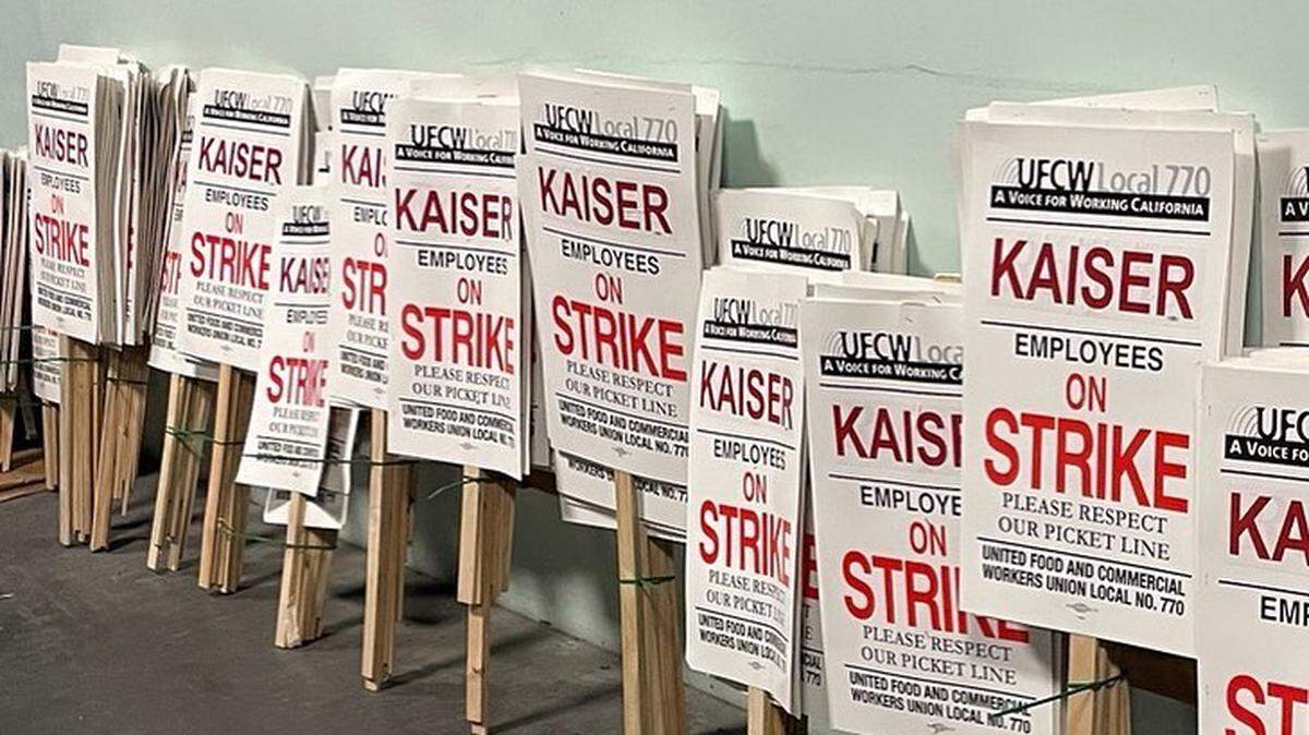 Los trabajadores de farmacia de Kaiser Permanente se preparan para la huelga.