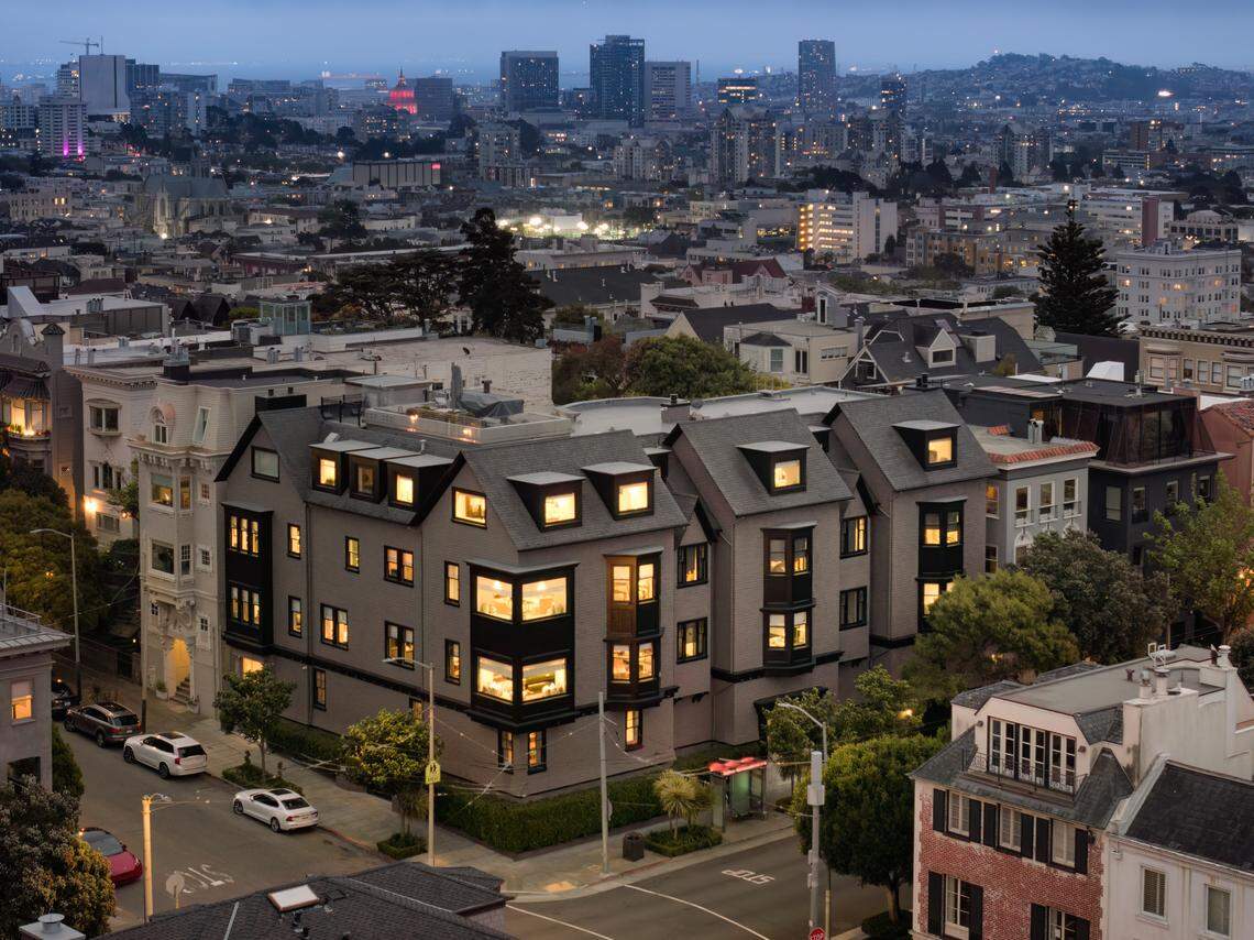 The nine-bedroom Pacific Heights home, dating from 1905 and extensively renovated, functions as a compound rather than a single-use residence — allowing multiple households, guests and staff to coexist comfortably while maintaining privacy.