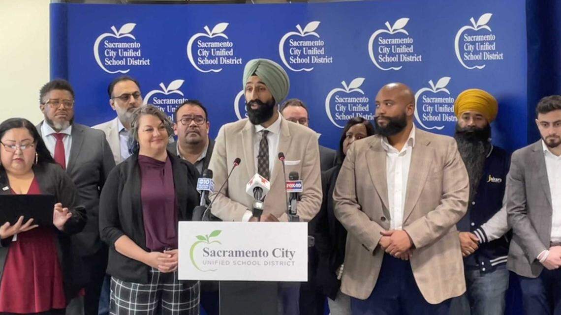 Sacramento City Unified School District Board President Jasjit Singh affirms support for undocumented students amid President Donald Trump’s directive to allow federal immigration agents on school campuses at a meeting on Jan. 29.
