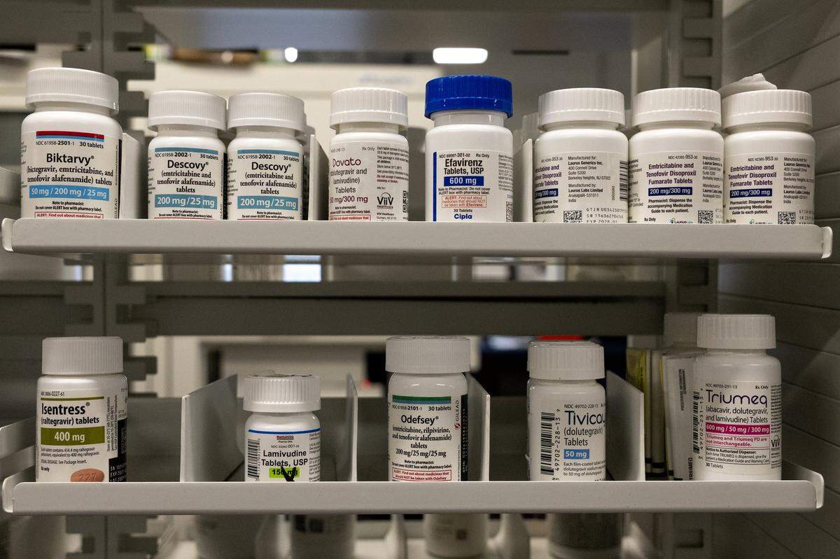 Medications line the shelves at Pucci’s Pharmacy in Sacramento on Friday, Nov. 14, 2025. California recently passed legislation restricting pharmacy benefit managers, a move intended to help small, independent pharmacies like this one stay open.