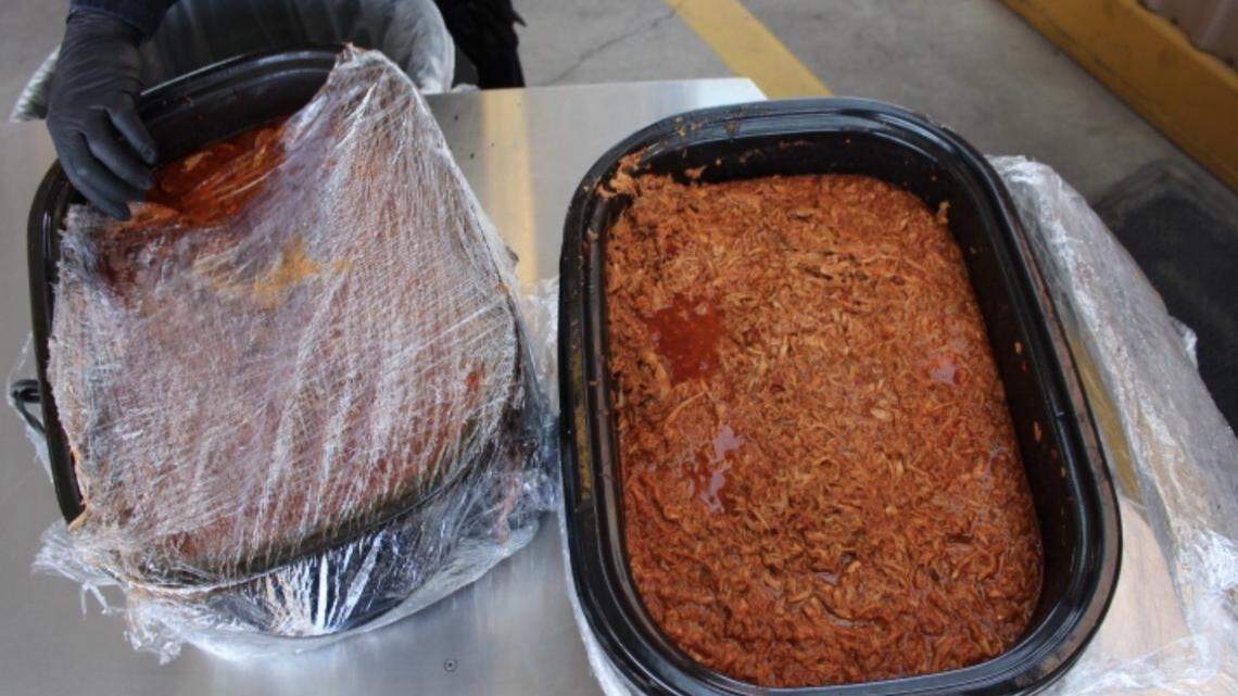 Thousands of fentanyl pills were found stashed in a Crockpot brimming with meat at the U.S.-Mexico border in Nogales, officials said.