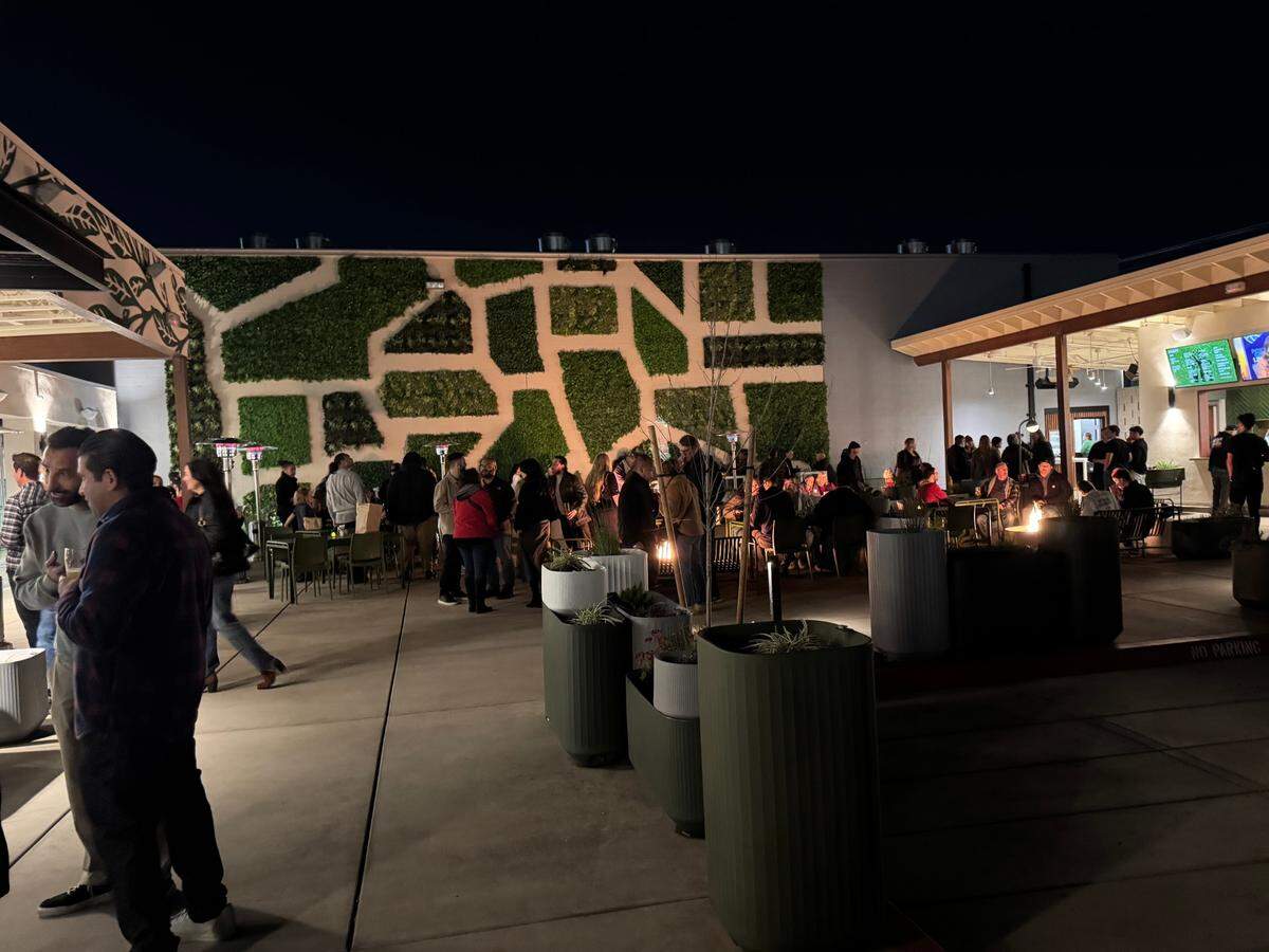 Garden At The Line has fire pits, games and many tables over its 15,000 square feet of total space.