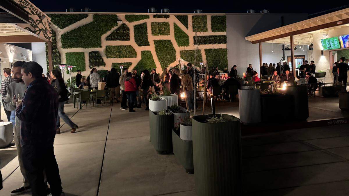 Garden At The Line has fire pits, games and many tables over its 15,000 square feet of total space.
