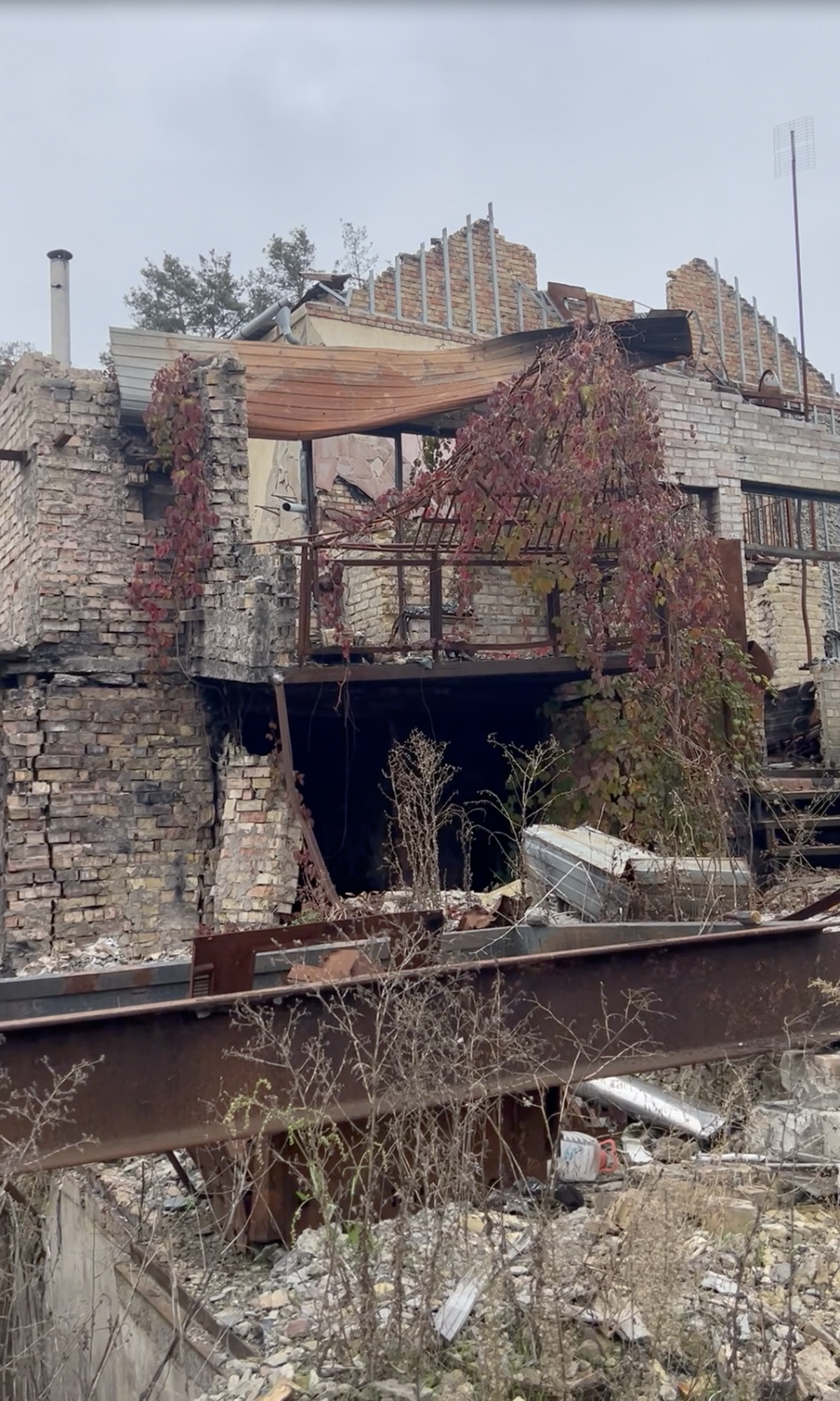 The remnants of a destroyed Hastomel home.