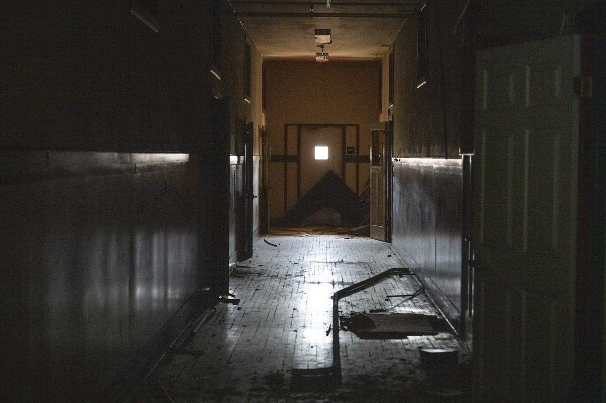 An empty hallway inside the Old North Sacramento School earlier this month. 