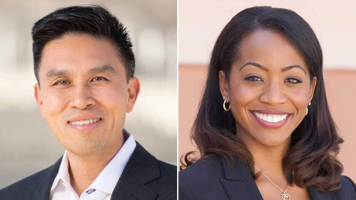 Lanhee Chen, left, and Malia Cohen will face off in the November election for Californiaâs Office of Controller.
