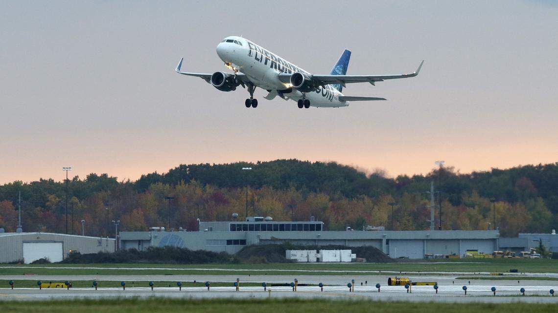 A man with a service dog ended up in handcuffs Saturday at a Cleveland airport after a police officer was bitten in a fight at a security screening line - by the passenger, not his dog, police say.