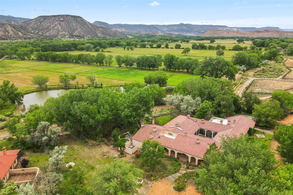 Abiquiu Valley Farm is the only Demeter-certified Biodynamic organic farm in entire state of New Mexico. Estate near Santa Fe is for sale.