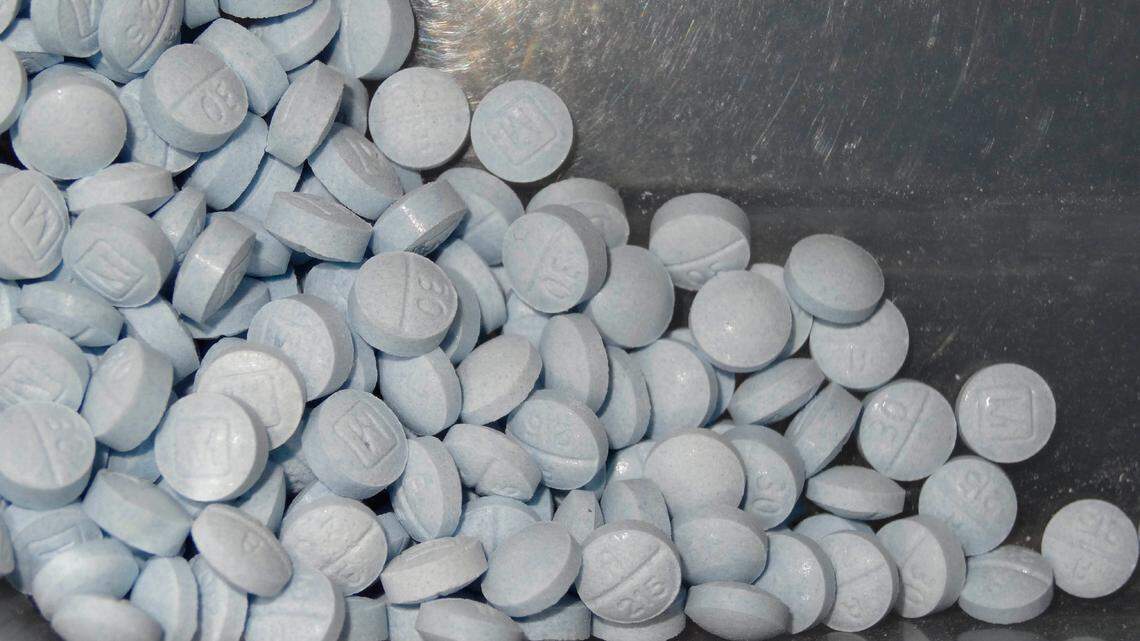 Millions of fentanyl pills, not the ones pictured, hidden in a shipment of green beans were seized at the Otay Mesa port of entry in California, U.S. Border Protection said.