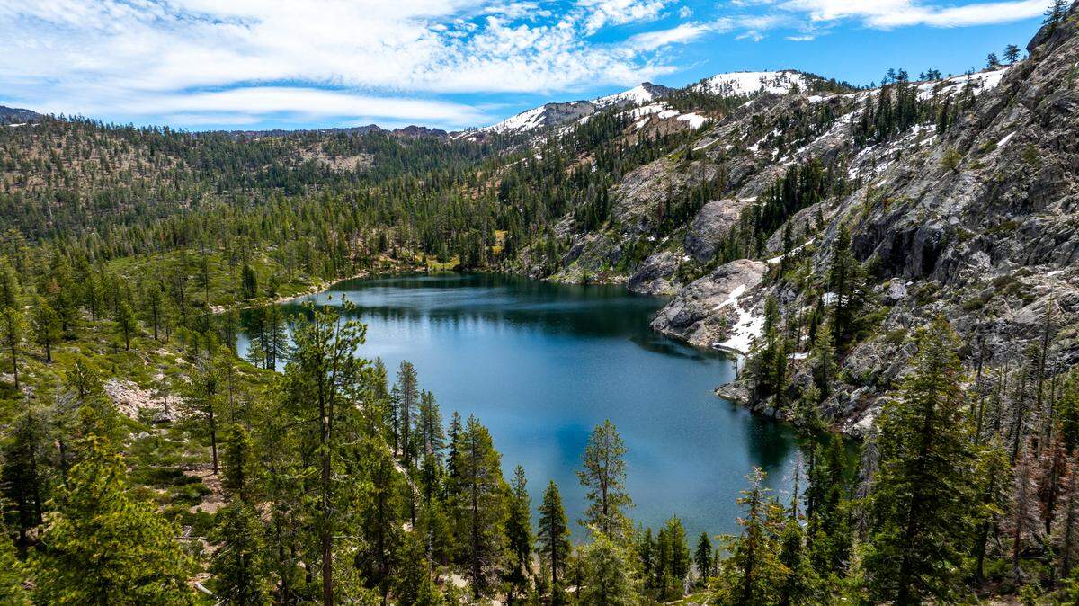 The property encompasses two alpine lakes.