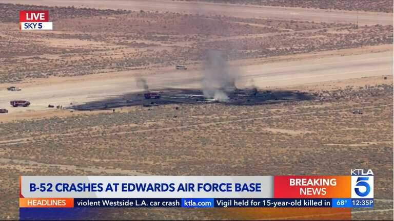 8 killed after B-52 crashes at Edwards Air Force Base in Southern California