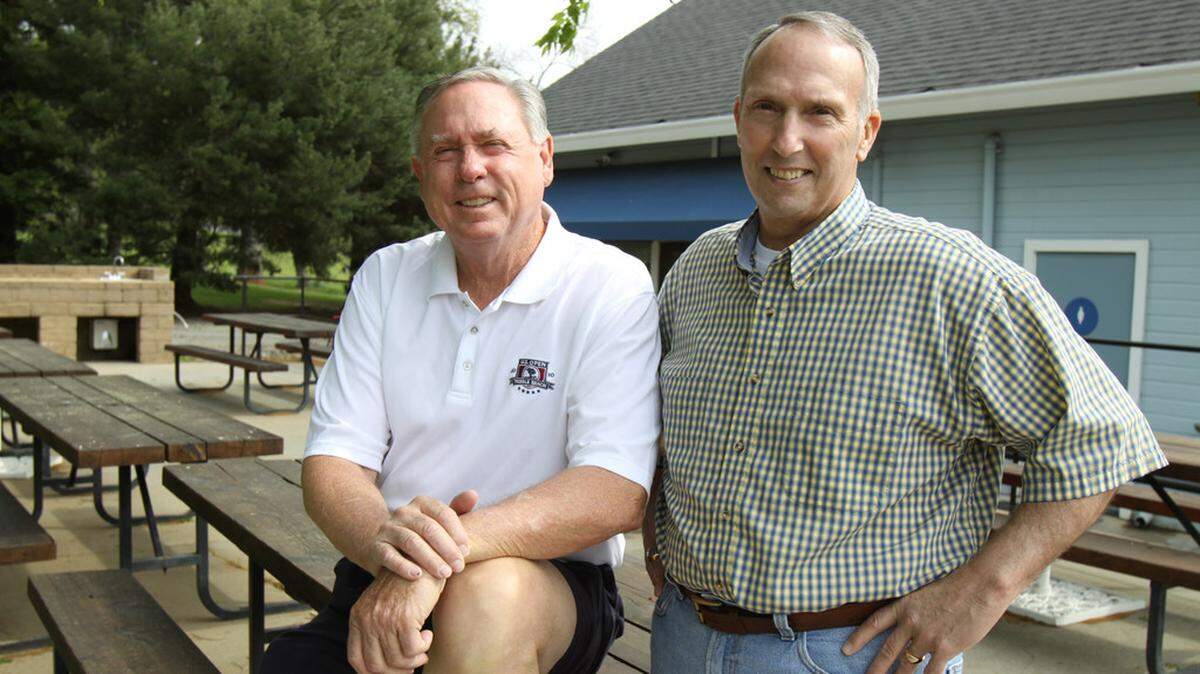Bob Christiansen, left, and John Fletcher, who died Saturday after a long battle with cancer, were best friends who launched the Del Oro football dynasty in the 1980s as co-coaches.