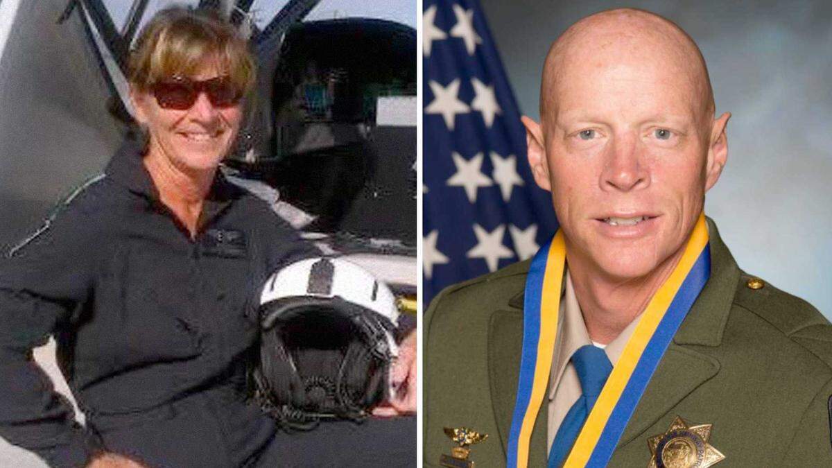 Margaret “DeDe” Davis, left, and pilot Chad Millward, right, are seen in an undated photo. Davis has been transferred to a rehabilitation facility following the Oct. 6 helicopter crash in East Sacramento, while Millward remains in the intensive care unit in stable condition.