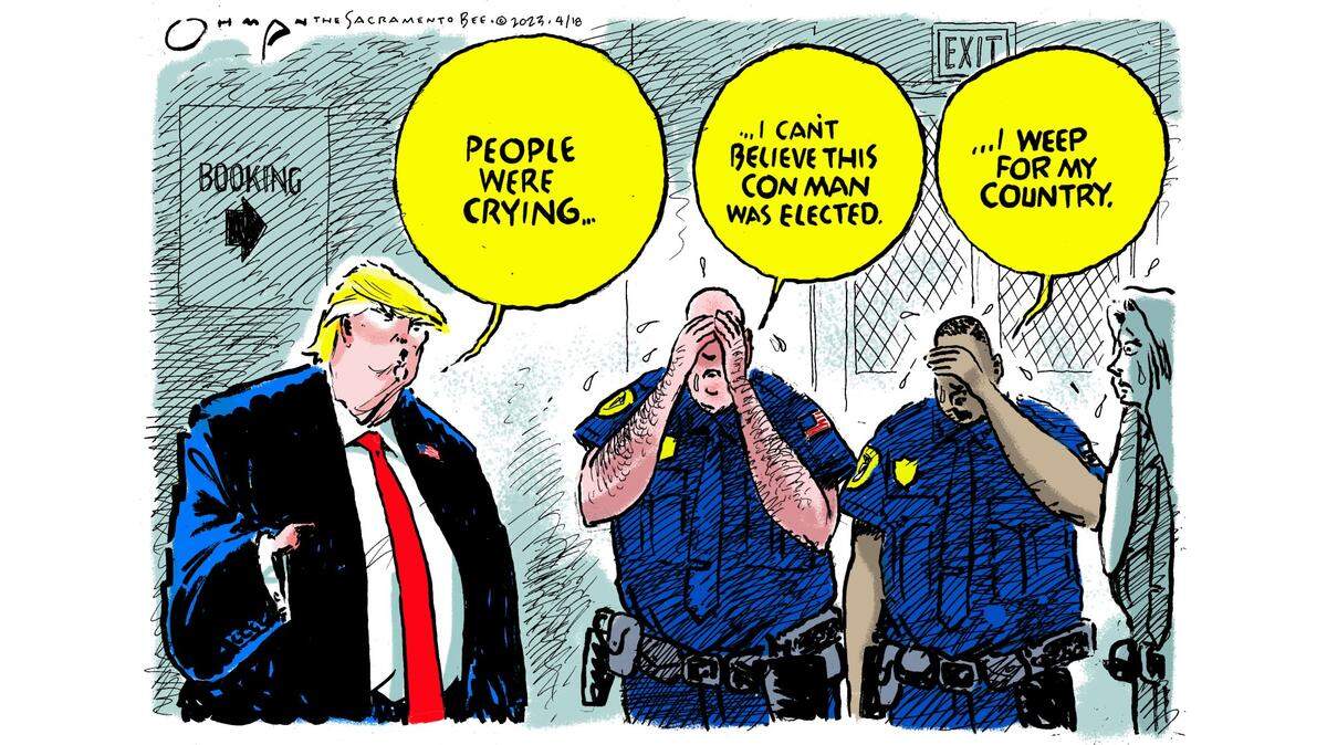 Former President Donald Trump asserts that âpeople were cryingâ at his arraignment.