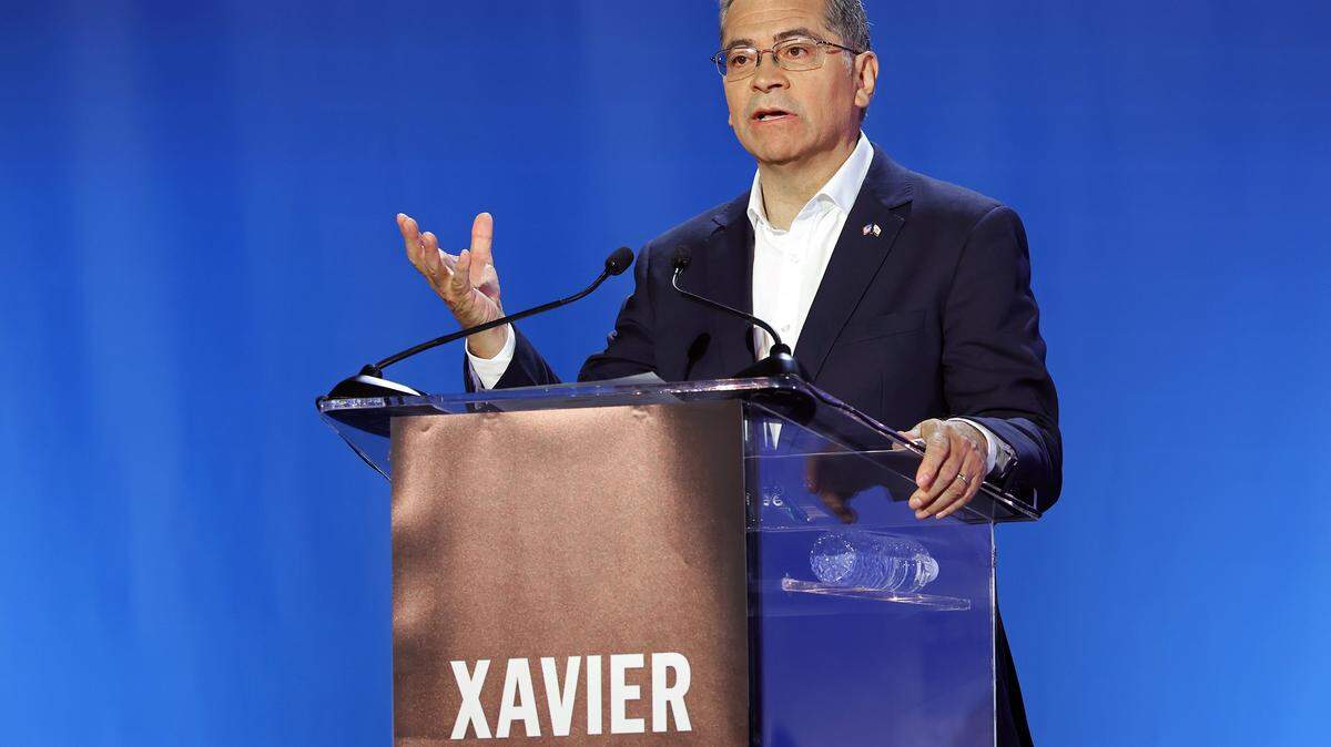 Former U.S. Health and Human Services Secretary Xavier Becerra speaks during CBS Television Stations' California Gubernatorial Debate on April 28, 2026 in Claremont, California.