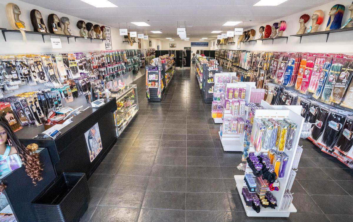 Hair Emporium Plus Beauty Supply and Salon, seen Tuesday, sells beauty supplies, hair products and other items.