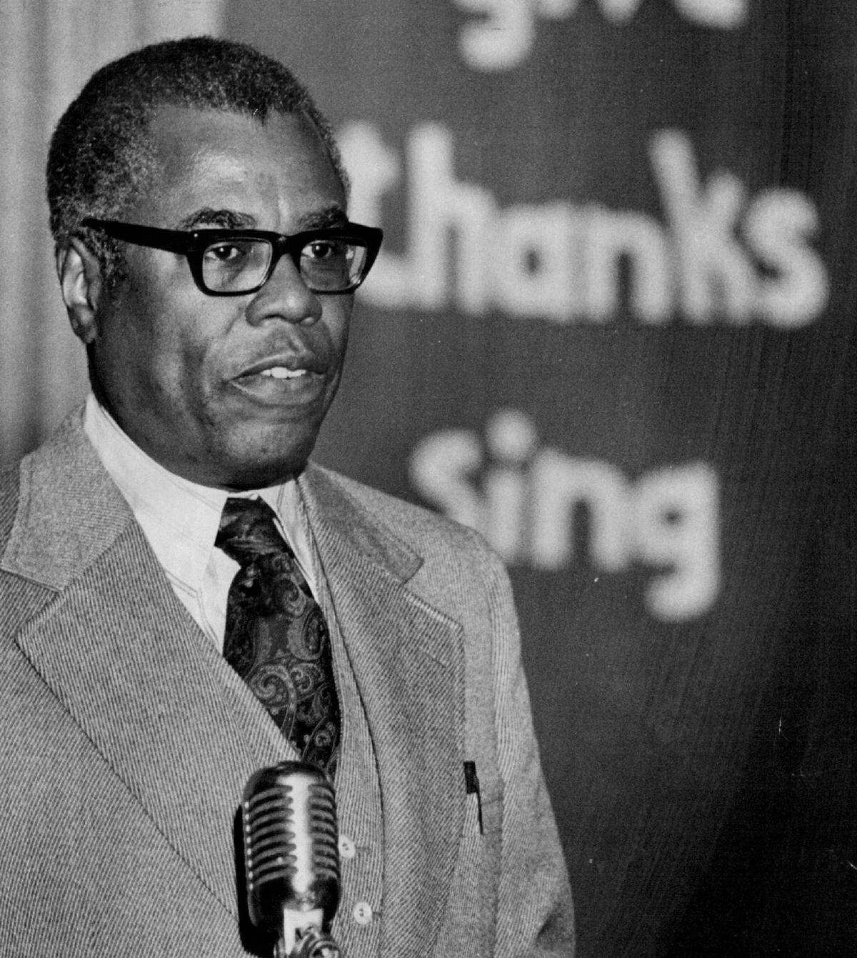 Sacramento attorney Nathaniel Colley was the keynote speaker for a memorial service for Dr. Martin Luther King Jr. on Jan. 15, 1975, at McClellan Base Chapel. King died in 1968. The observance was preceded by a silent march at the Air Force base by civilian and military personnel.