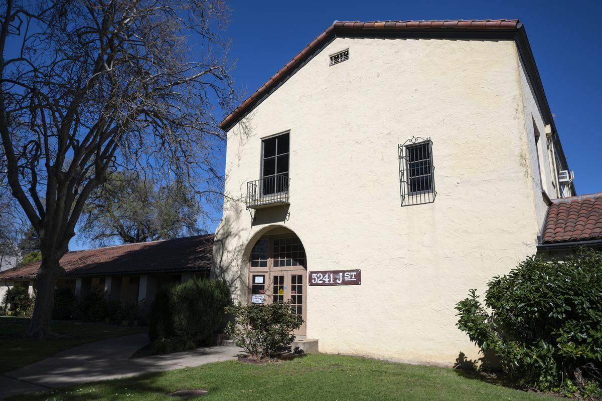 The A. Warren McClaskey Adult Center in East Sacramento earlier this month. The building, set to close later this year, was once an elementary school.