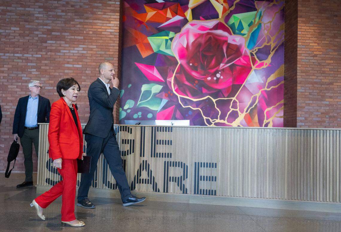 U.S. Rep. Doris Matsui and Sacramento Mayor Kevin McCarty tour 300 Aggie Square on Thursday, Feb. 20, 2025. 