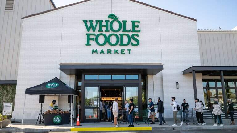 Elk Grove's first Whole Foods opened Wednesday to lines of customers, giveaways