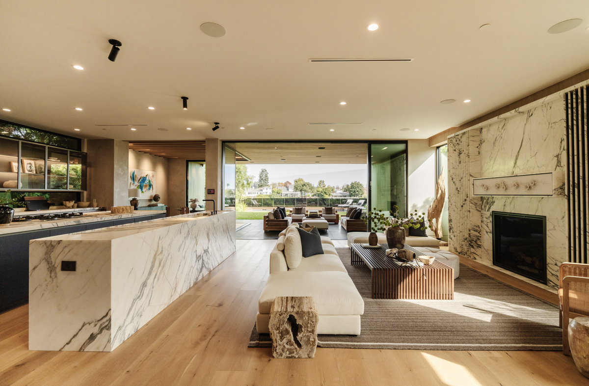 The Pacific Palisades home is a zen-style residence.