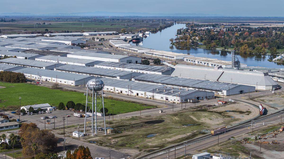 A view of the Port of Stockton on Wednesday. Director Kirk DeJesus said there is interest in bringing shipbuilding back to the port.