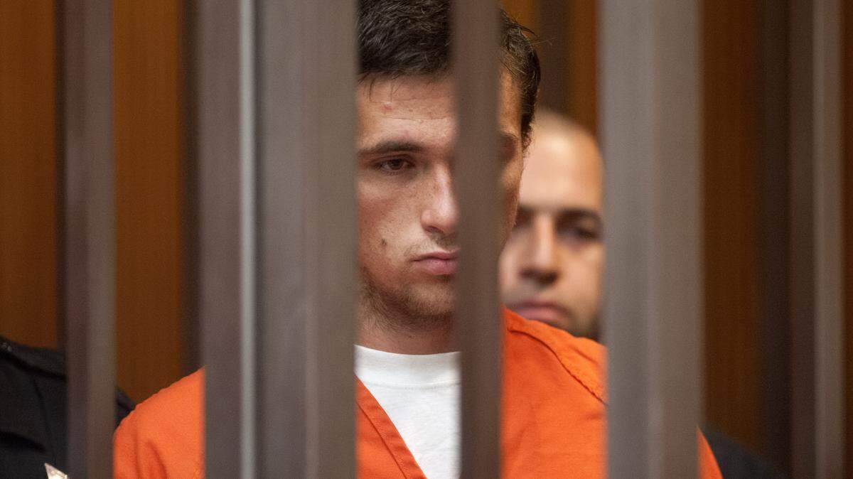 Grigoriy Bukhantsov, then 19, appeared before Sacramento Superior Court Judge John P. Winn in a cage crowded with four Sacramento County sheriff's deputies on Friday, October 26, 2012.  He pleaded guilty to three murder counts on March 27, 2018.
