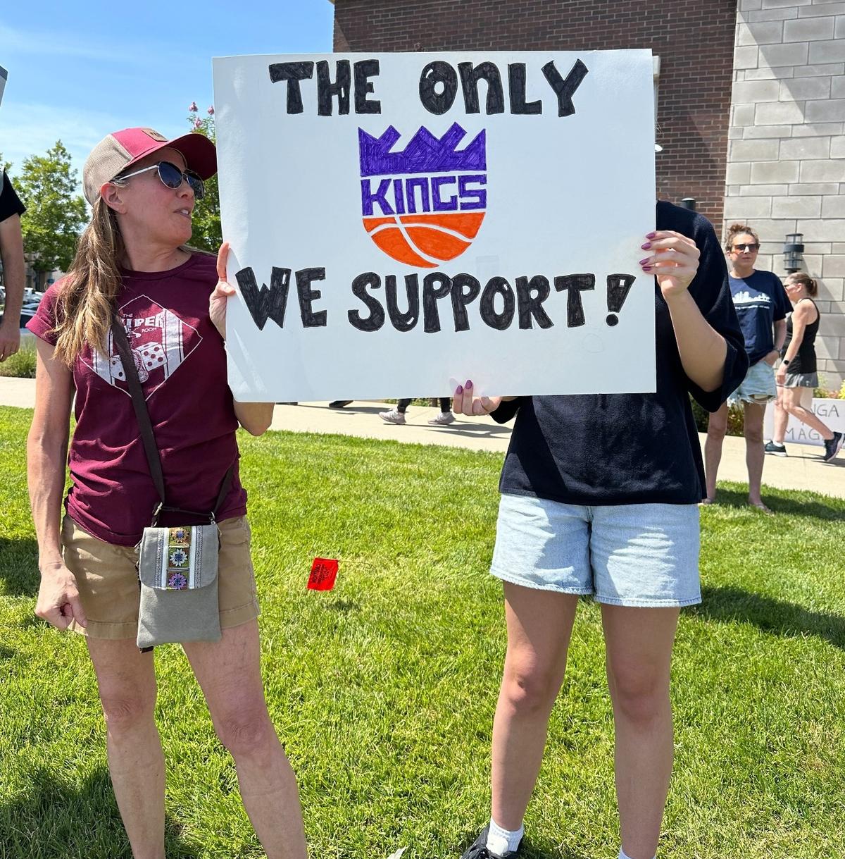 A sign at Roseville’s “No Kings” protest on June 14.