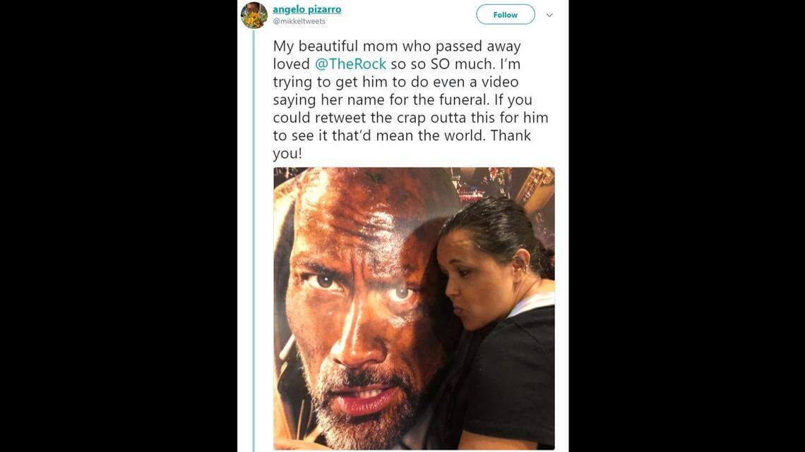 A mother killed in a fiery wrong-way crash on a San Diego highway involving a YouTube star known as “McSkillet” received a video tribute from film star Dwayne “The Rock” Johnson, her favorite actor, after her son posted a plea on Twitter.