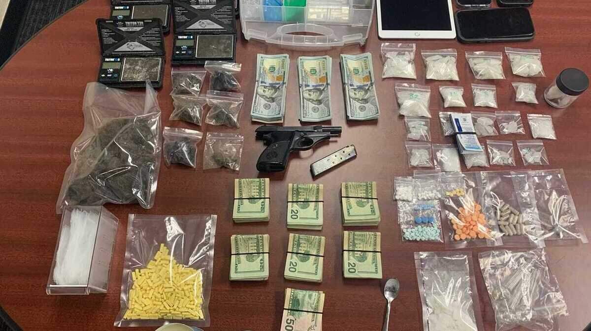 Officers on Saturday April 24, 2021, seized more than $11,000 in cash and over $100,000 worth of drugs during a traffic stop in Arden Arcade, California.