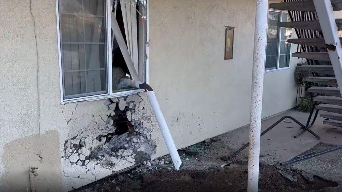 Two people were taken to hospitals after a car crashed into an apartment building in the 300 block of Morrison Avenue in Sacramento, Calif. on Wednesday, Feb. 15, 2023.