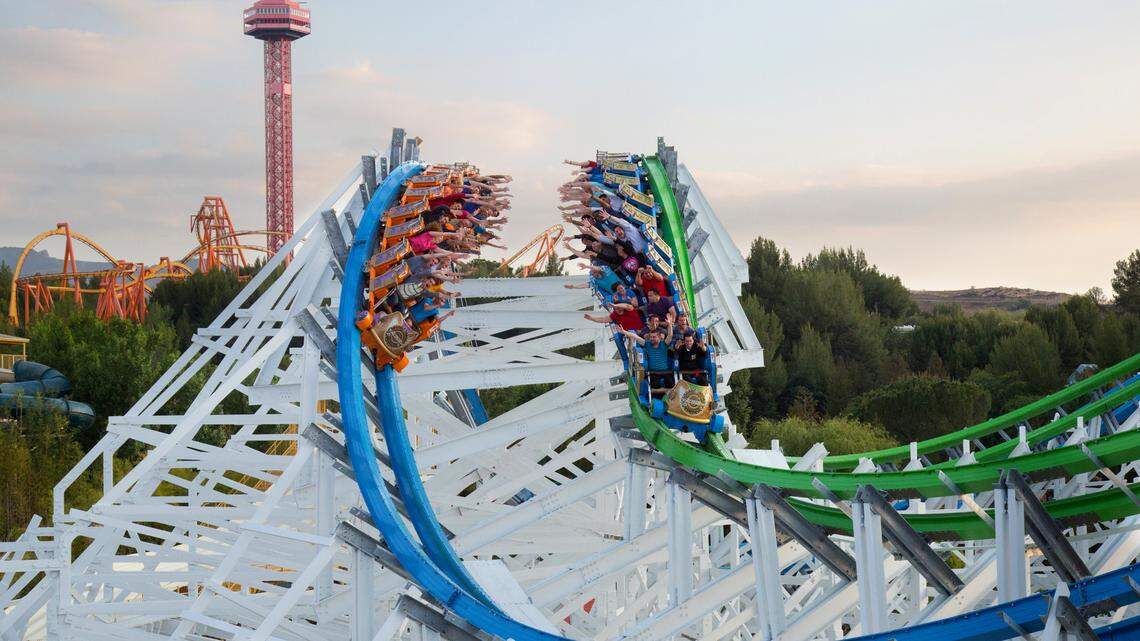 An 8-year-old girl required 10 stitches after being hit in the face by a flying phone on the Twisted Colossus roller coaster at Six Flags Magic Mountain in Southern California.