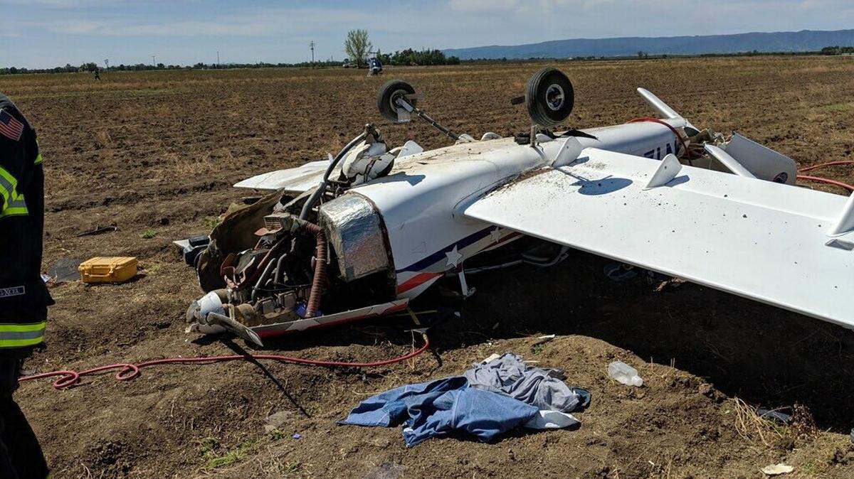 A small aircraft crashed Saturday morning in a field in Davis near County Roads 95 and 31, authorities said.