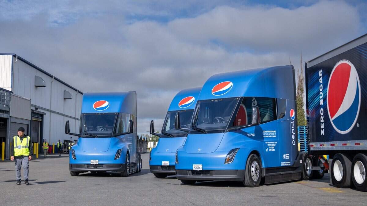 PepsiCo, one of the first companies to have a commercial fleet featuring the Tesla Semi electric truck, hosts an event at its Sacramento facility for the arrival 18 new trucks on Tuesday, April 11, 2023.