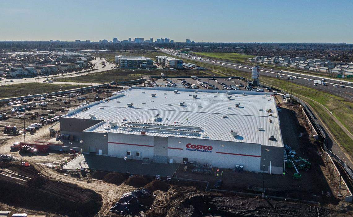Construction continues at Sacramento’s latest Costco store in North Natomas on Thursday. According to the company’s website, the store, located near the Interstate 5 Arena Boulevard exit, is scheduled to open in March.