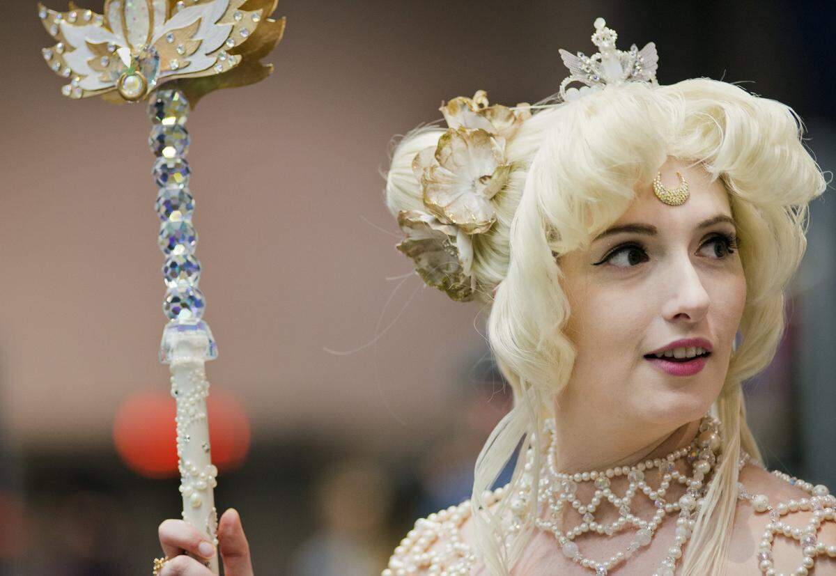 Miranda Herman of San Jose dressed as Princess Sailor Moon at Fandemic Tour at the Sacramento Convention Center on June 23, 2018.  